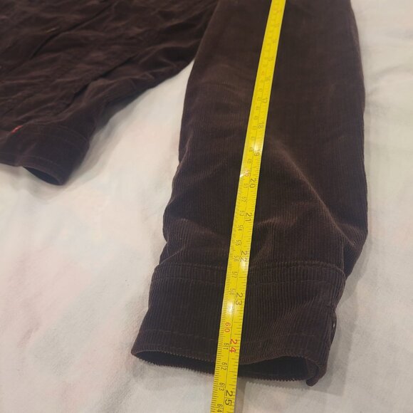 Esprit Corduroy Trucker Jacket Size 8 Cotton Spandex Brown Casual Jacket - Picture 14 of 14